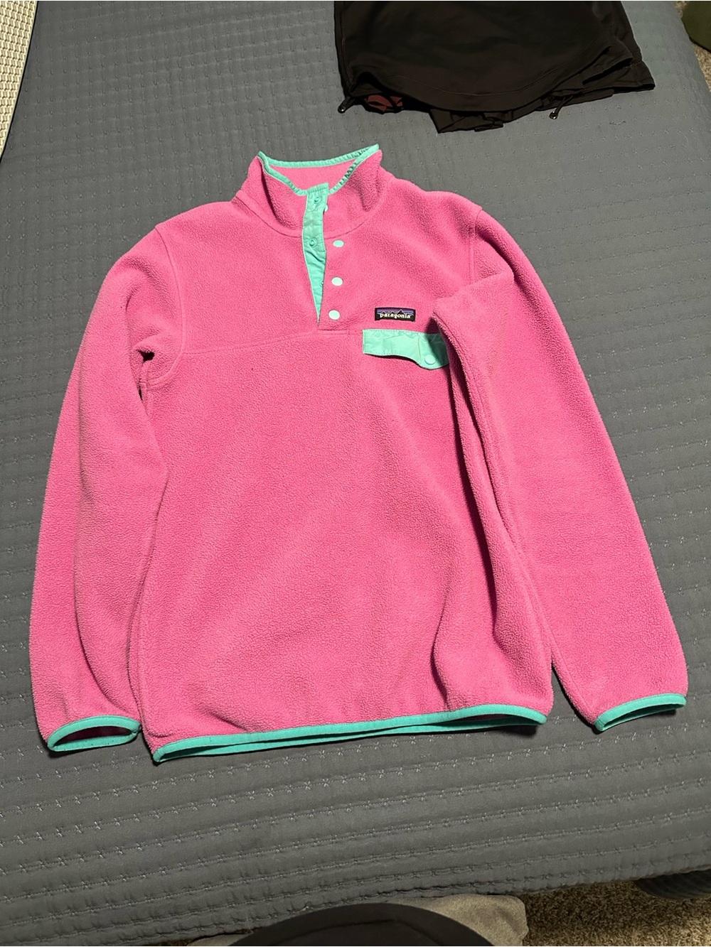 Patagonia Synchilla Fleece Pullover - Pink with Mint Trim